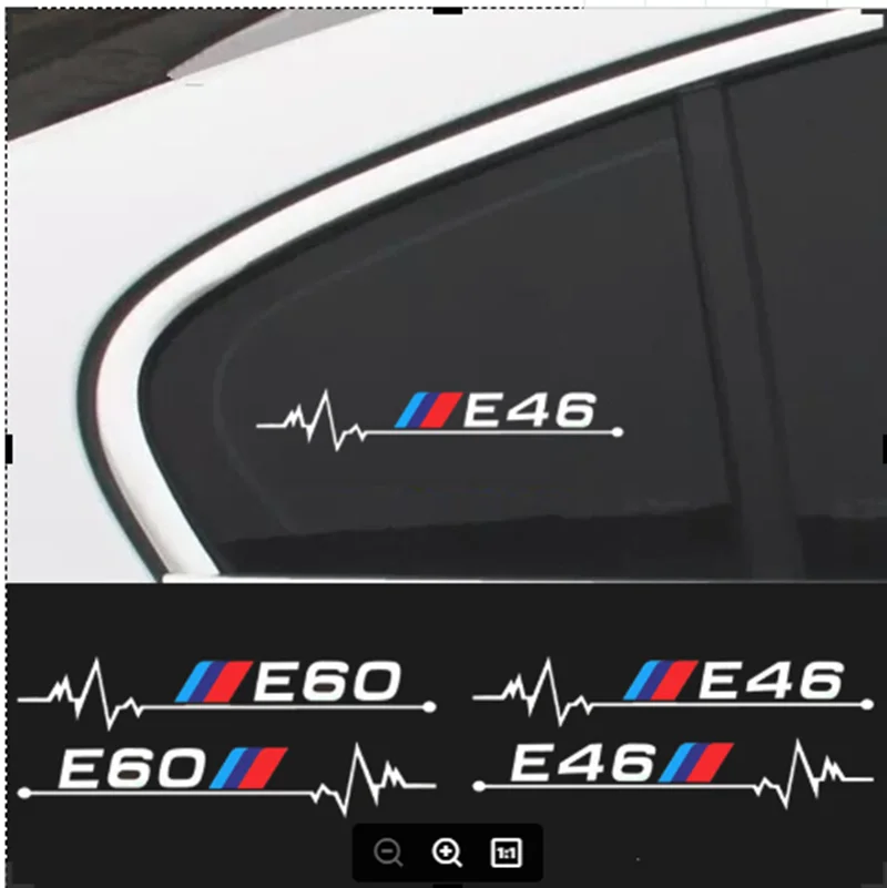 Наклейки на автомобильные окна для BMW E30 E34 E36 E39 E46 E60 E61E87 E90 E83 F10 F20 F21 F30 F35 E84 M3 M5 2 шт. |
