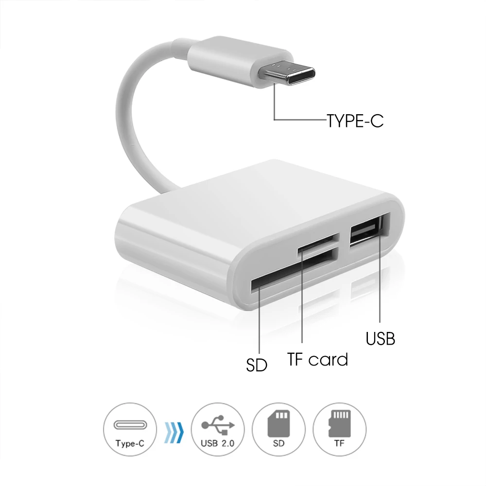 Устройство для чтения карт SD OTG type C к usb-кабелю Micro SD/TF кардридер адаптер для передачи данных для сотового телефона Macbook samsung huawei