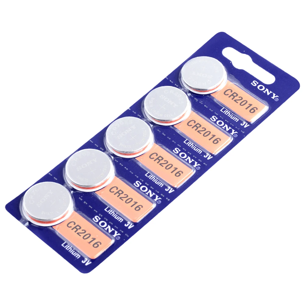 5pcs FOR SONY CR2016 Button Batteries 3V CR LM2016 BR2016 DL2016 Cell Coin Lithium Battery For Watch Electronic Toy Remote