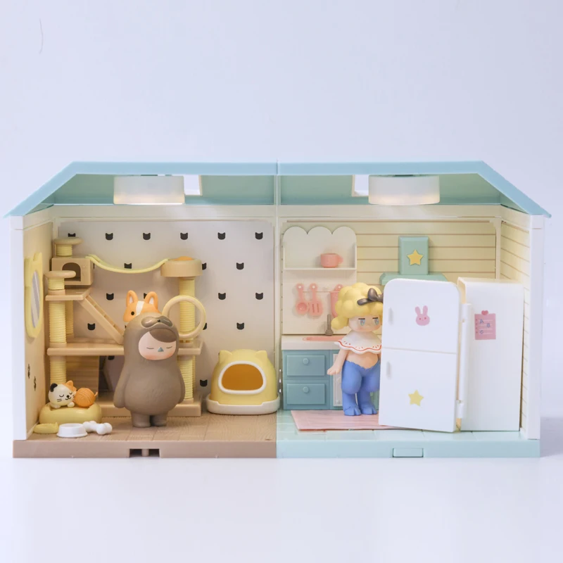 POP MART милый дом сборная игрушка DIY деревянный миниатюрный кукольный домик ручной