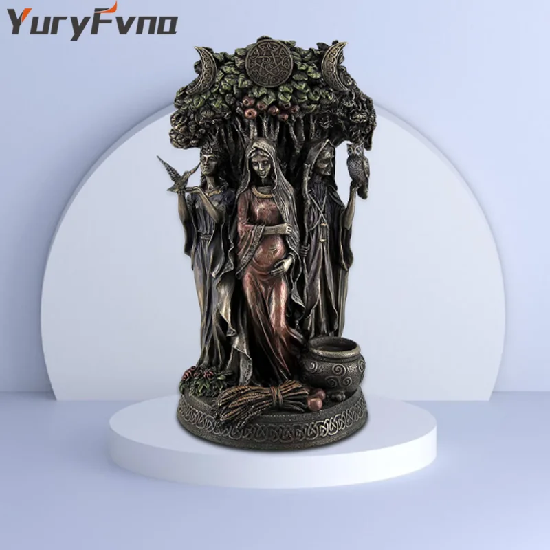 Статуя из смолы YuryFvna 16 см греческая религия кельтская Тройная богиня скульптура