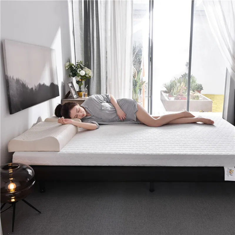 10cm Mattress Natural Latex And Sponge Filling High Resilience Can Be Restored Without Deformation Comfortable Fabric Gift