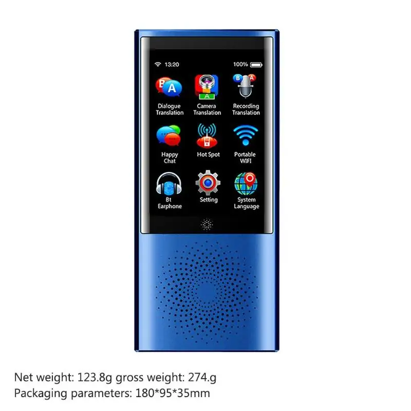 Boeleo W1 2,8 дюймов AI голосовой фото умный переводчик 2,4G WiFi 1 Гб+ 8 Гб 77 языков Запись в реальном времени перевод для бизнеса