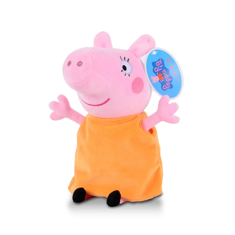 Peppa игрушки "Свинка", Свинка Пеппа, Семья друг 19 см мягкие плюшевые игрушки Семья партия игрушек со Свинкой Пеппой; ко дню рождения, подарки, украшения