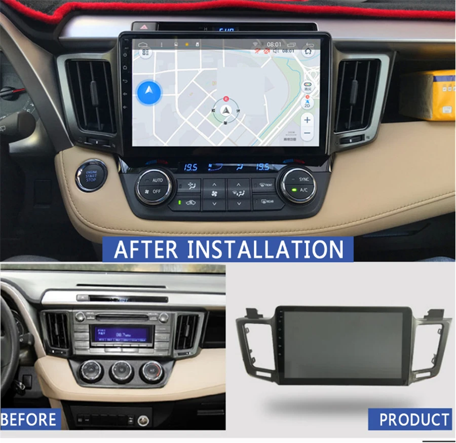 10," Android четырехъядерный ОЗУ 2 Гб ПЗУ 32 Гб стерео радио gps wifi для Toyota Rav4 2013-17(подходит только для левого вождения