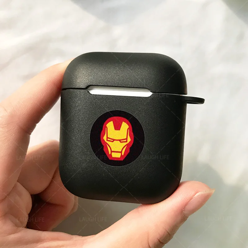 Горячая Marvel Капитан Америка беспроводной Bluetooth чехол для наушников для Apple AirPods 1 2 защитный чехол s наушники крышка зарядная коробка