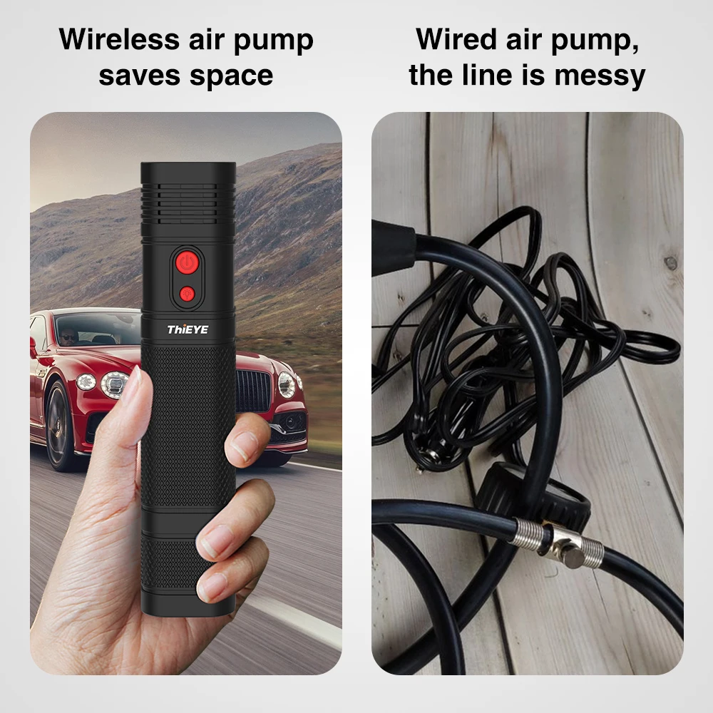 ThiEYE Wireless Car Air Compressor Digital Tire Inflator For Auto Motorcycle Bicycle Autocompressor For Tires Electric Air Pump