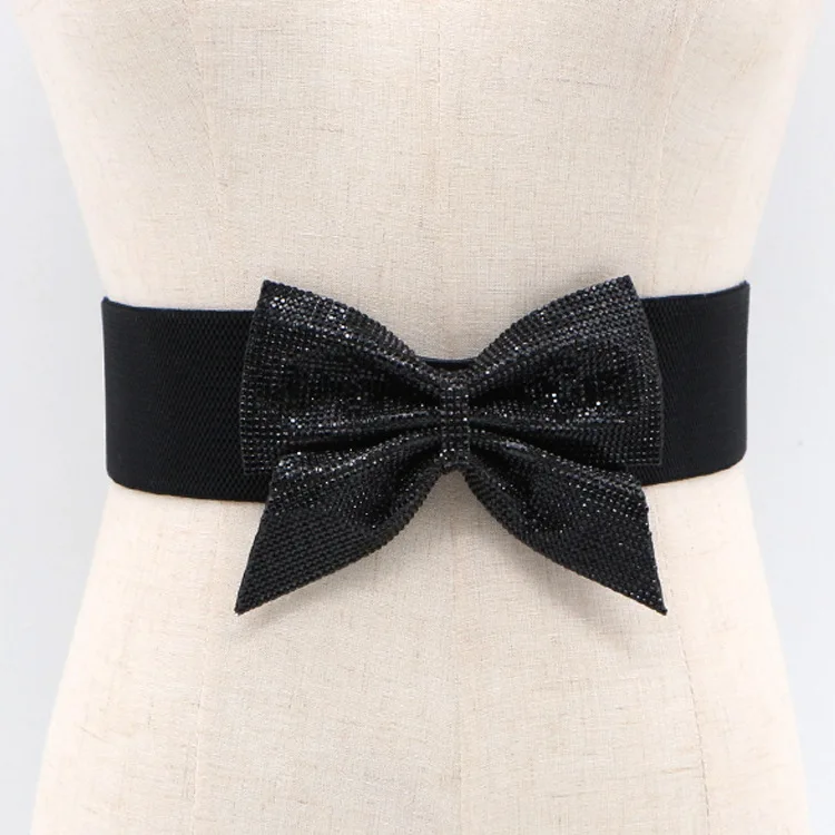 High-end handmade rhinestone belt, the bride's wedding dress accessories waist seal, dress versatile elastic wide waist seal
