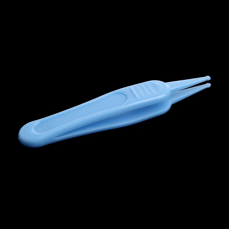 Baby Care Ear Nose Navel Cleaning Tweezers Safety Forceps Plastic Cleaner Clip New