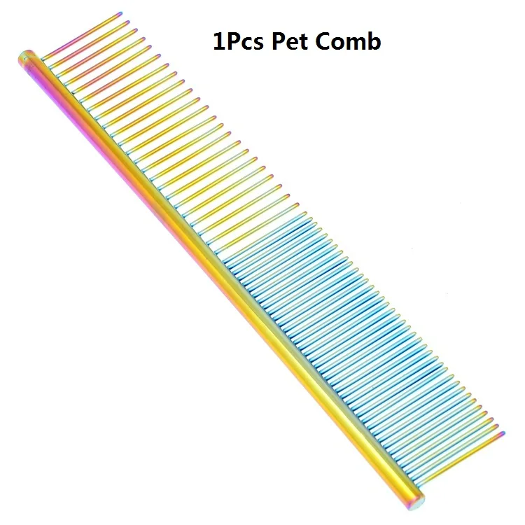 1Pcs Comb Профессиональные ножницы для стрижки собак Ножницы Набор 8," прямые и изогнутые и истончающие собака Tesoura ножницы для стрижки волос гребень LZS0420 - Цвет: 1Pcs Comb