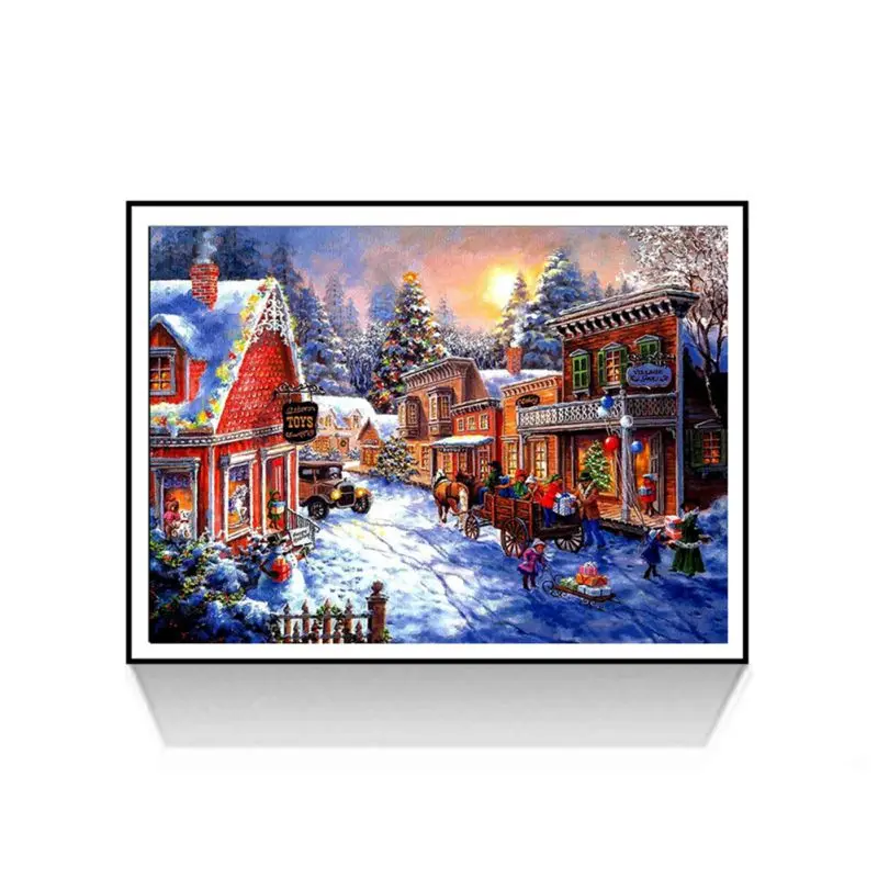 New Year Christmas Eve Theme DIY Diamond PaintingFunny Wall Decor DIY Full Diamond Covered Diamond Painting Navidad Gift