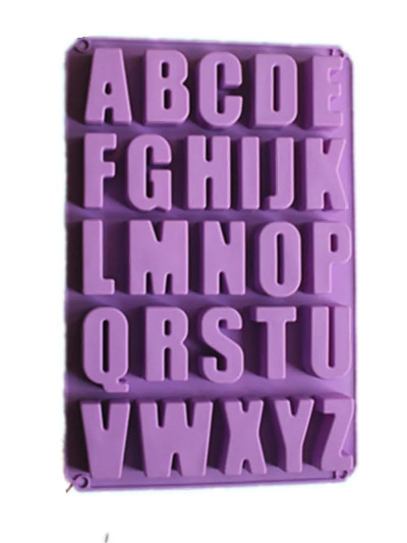 26 English Letter DIY Chocolate Mold 3D Concrete Alphabet Silicone Soap