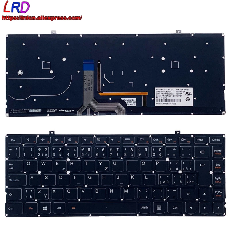 

New Original CZ Czech Backlit Keyboard for Lenovo Yoga2 Pro 13" Laptop 25212877 25212846