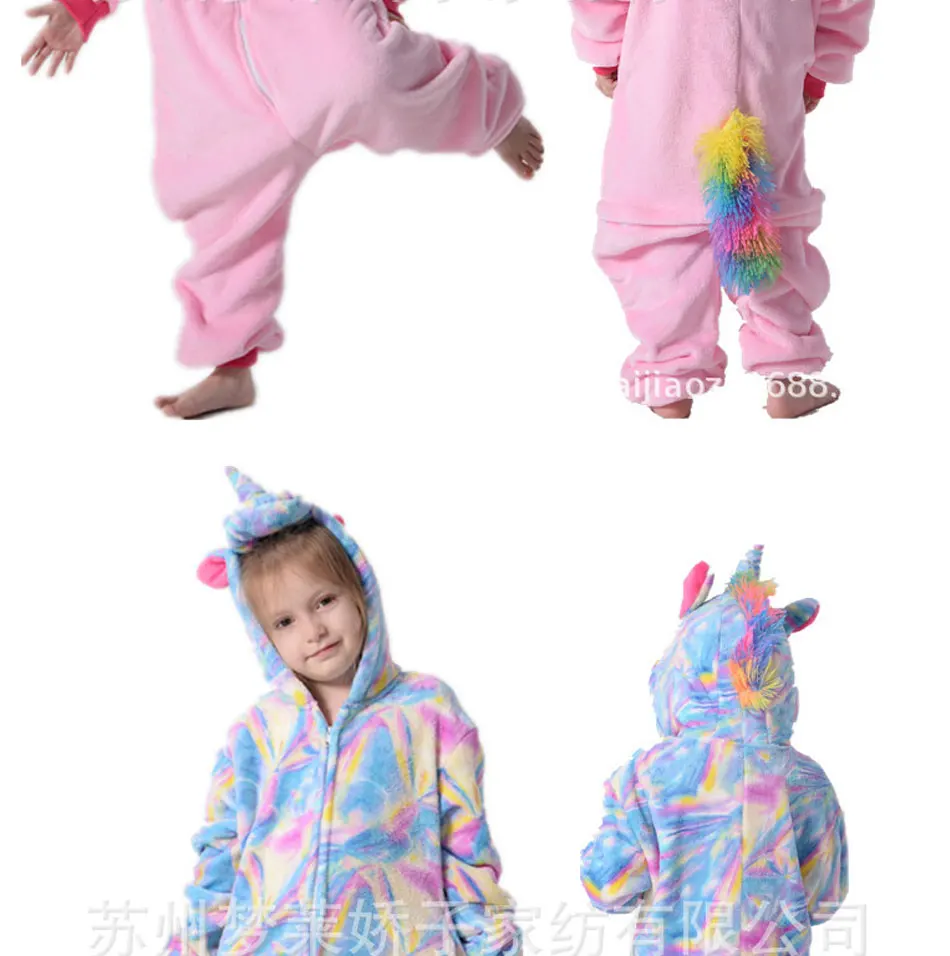 Детский банный халат, фланелевый Халат, цветные сиамские пижамы с героями мультфильмов, детские пижамы, домашняя одежда для мальчиков и девочек