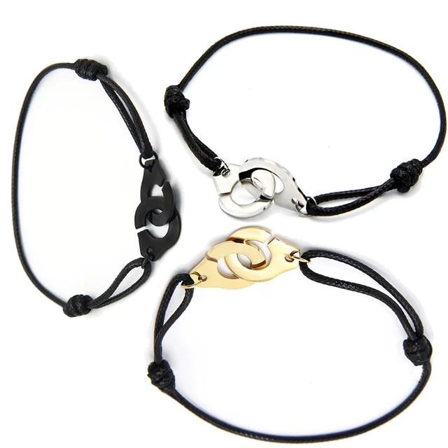 Bracelet Menotte France Paris Jewelry Metal Handcuffs Handcuffs Women's  Rope Metal Pendant Rope Bracelet