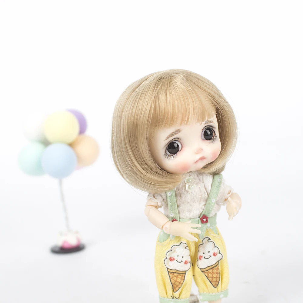 Aidolla 1/8 Новинка BJD& Kurhn кукла парик из мягкого волокна born baby Bob волосы для куклы диаметром 14-15 см