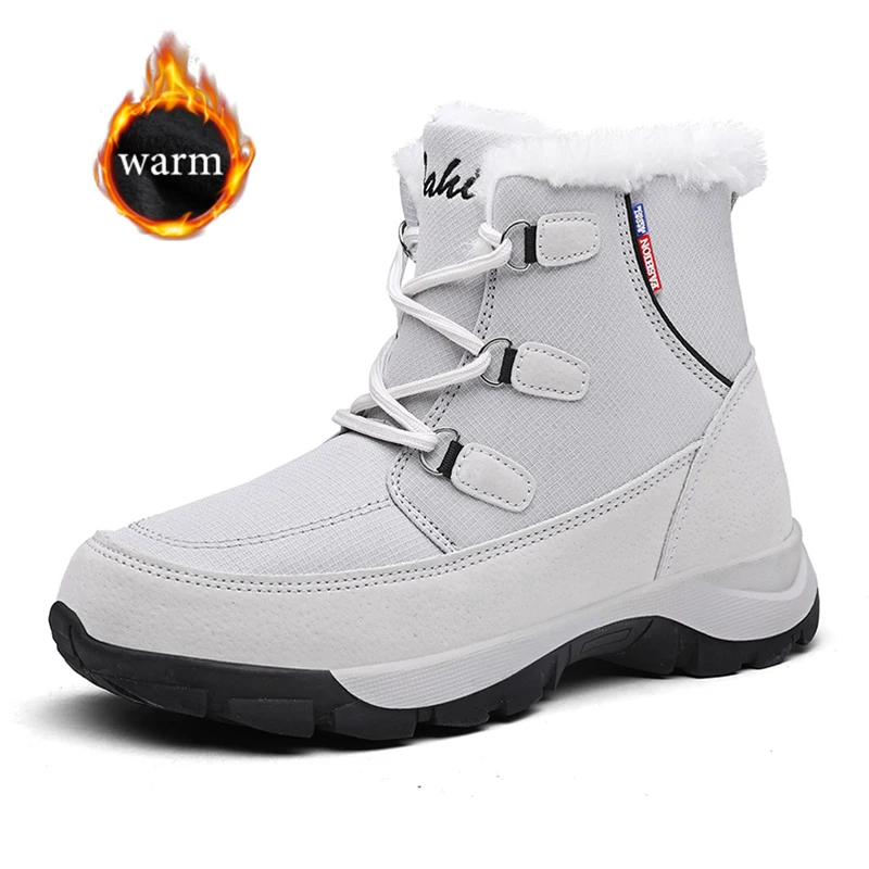 

TULUO Womens Snow Boots Outdoor Winter Velvet Ankle Boots Durable Waterproof Anti-Slip Climbing Trekking Shoes Military Tactical