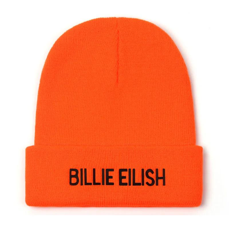 Зимняя вязаная шапка Billie Eilish Beanies, вязаная шапка для женщин и мужчин в стиле хип-хоп, Повседневные вязаные шапки, шапка бини для осени зимы, женская шапка - Цвет: ZZM-001-11