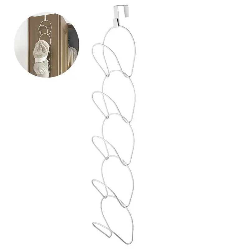 Iron Wire Hook For Placing A Hat, Stackable Chain Hat Display Stand, Clothes Bag, Tie, Neck Scarf, Iron Ring Placement Rack