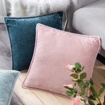 

1 Piece Luxury Pom-poms Cushion Cover Soft Velvet Pillow Cover Solid Color Home Sofa Car Decor Pillowcase new