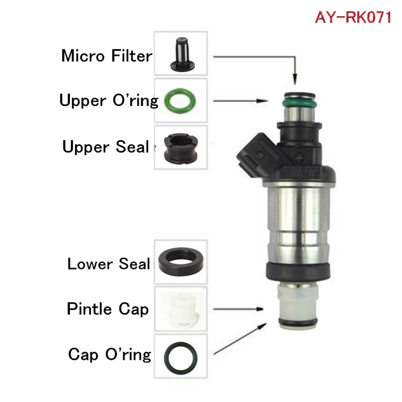 US $168.50 200sets1200pieces Fuel Injector Repair Service Kit For Honda Accord Ex Lx9802 ACURA CL 23 9799 VTEC 23l F23A1 06164P8AA00