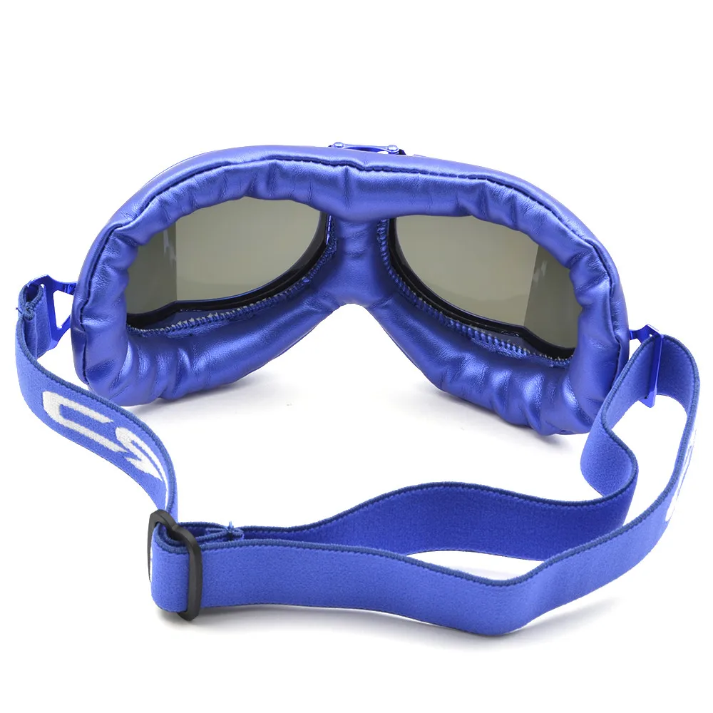 Motocross Helmet Goggles With Anti-UV Lens Vintage Pilot Biker Leather Snowboard Goggles Mask For Motorcycle Dirt Bike ATV