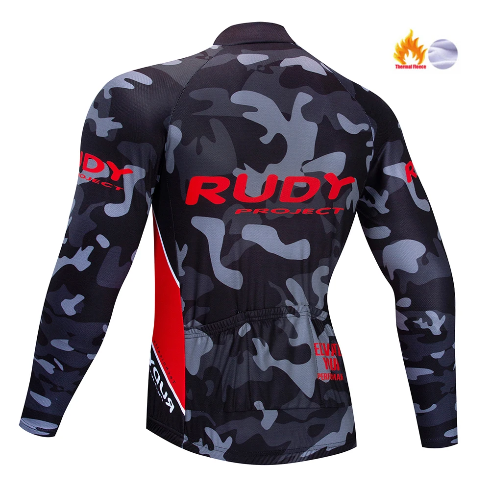 RUDY Team зимние термоноски Radfahren Trikots Langarm Ropa Ciclismo MTB Fahrrad Rock Racing Kleidung Fahrradbekleidung