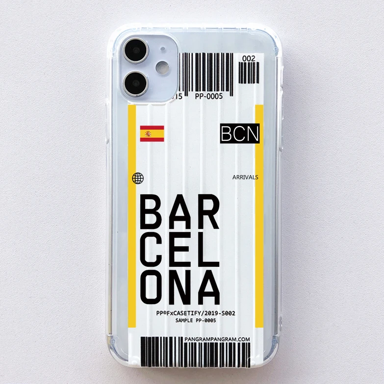 Barcelona Простой чехол для samsung Galaxy S10 Plus S9 S8 plus note10 INS US City прозрачный мягкий кремний чехол - Цвет: Barcelona