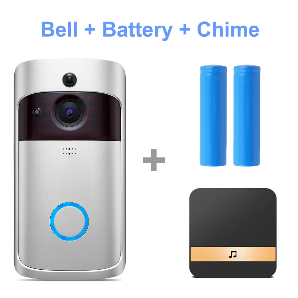 Option 4 HISMAHO умный видео дверной звонок 720P HD дверная камера домофон IP беспроводной wifi дверной звонок визуальный домашний монитор безопасности ночное видение - Цвет: Option 4