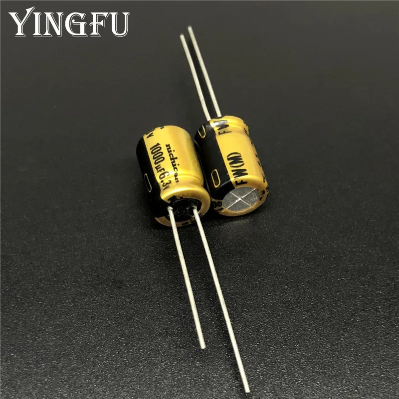 20Pcs/Lot 1000uF 6.3V NICHICON FW Series 8x11.5mm 6.3V1000uF HiFi DIY Audio Capacitor | Электронные компоненты и