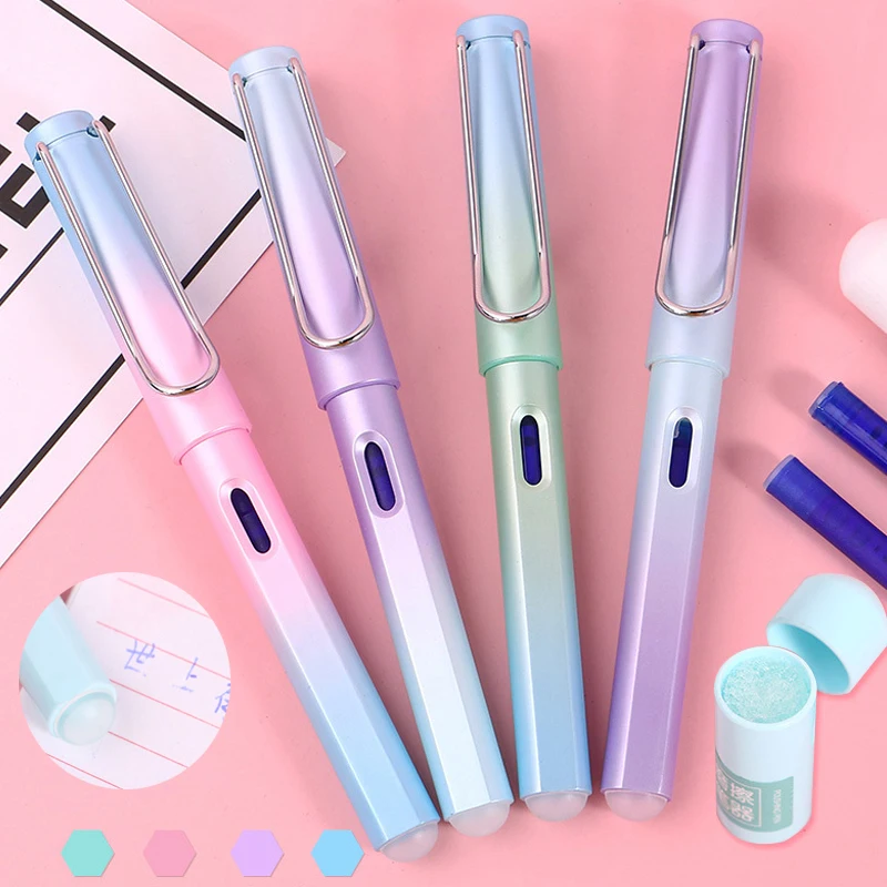 NewErasableFountainPenInkSetsFountainPen038mmEFFNibBlue