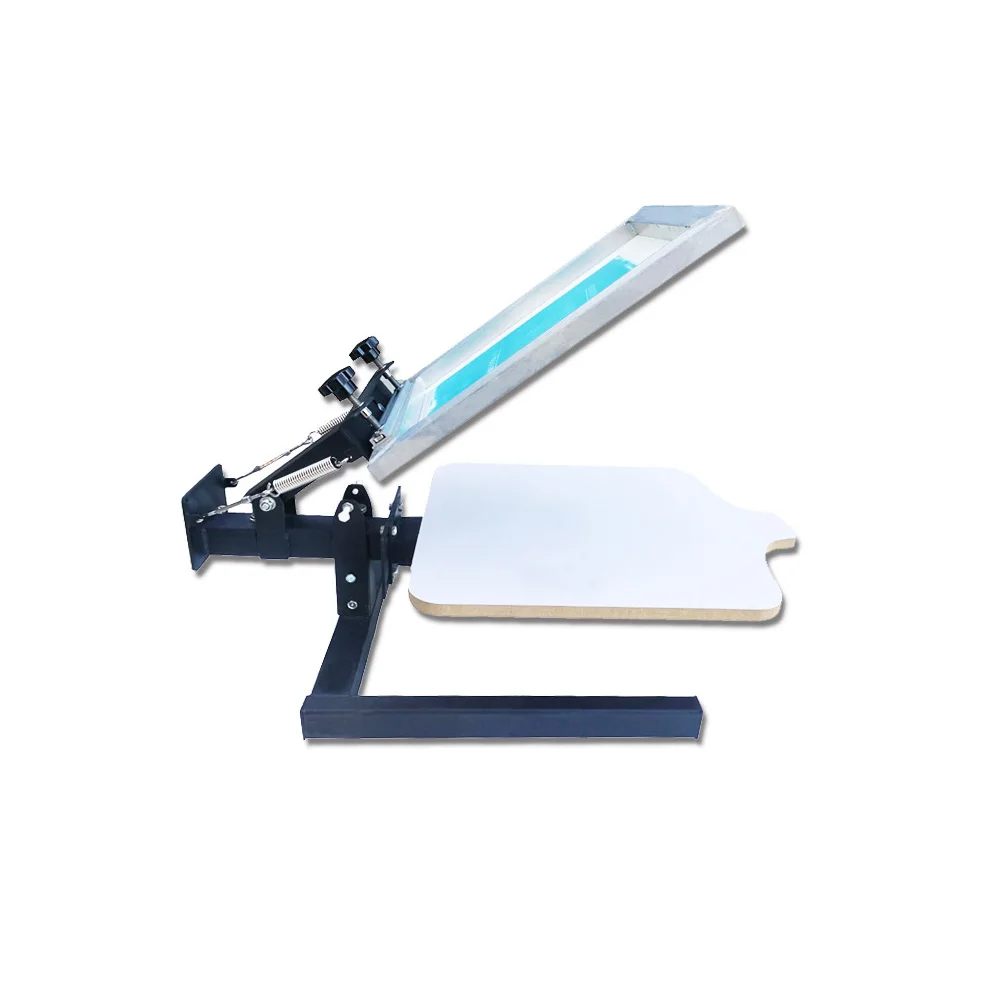 Manual 1 Color 1 Station Silk Screen Printing Machine 1-1 Press DIY T-Shirt Printing Bulk