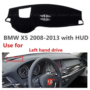 

Taijs left hand drive car dashboard cover for BMW x5 2008-2013 with HUD polyester fibre better material quality dashboard pad