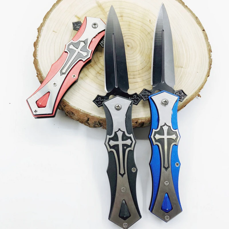 Stainless steel Handle folding hunting knife fast open camping pocket tactical knifes outdoor survival tool High quality | Инструменты