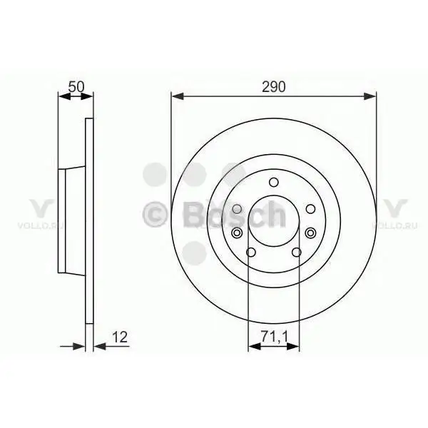 0986479311 BOSCH ТОРМОЗНОЙ ДИСК ЗАДНИЙ