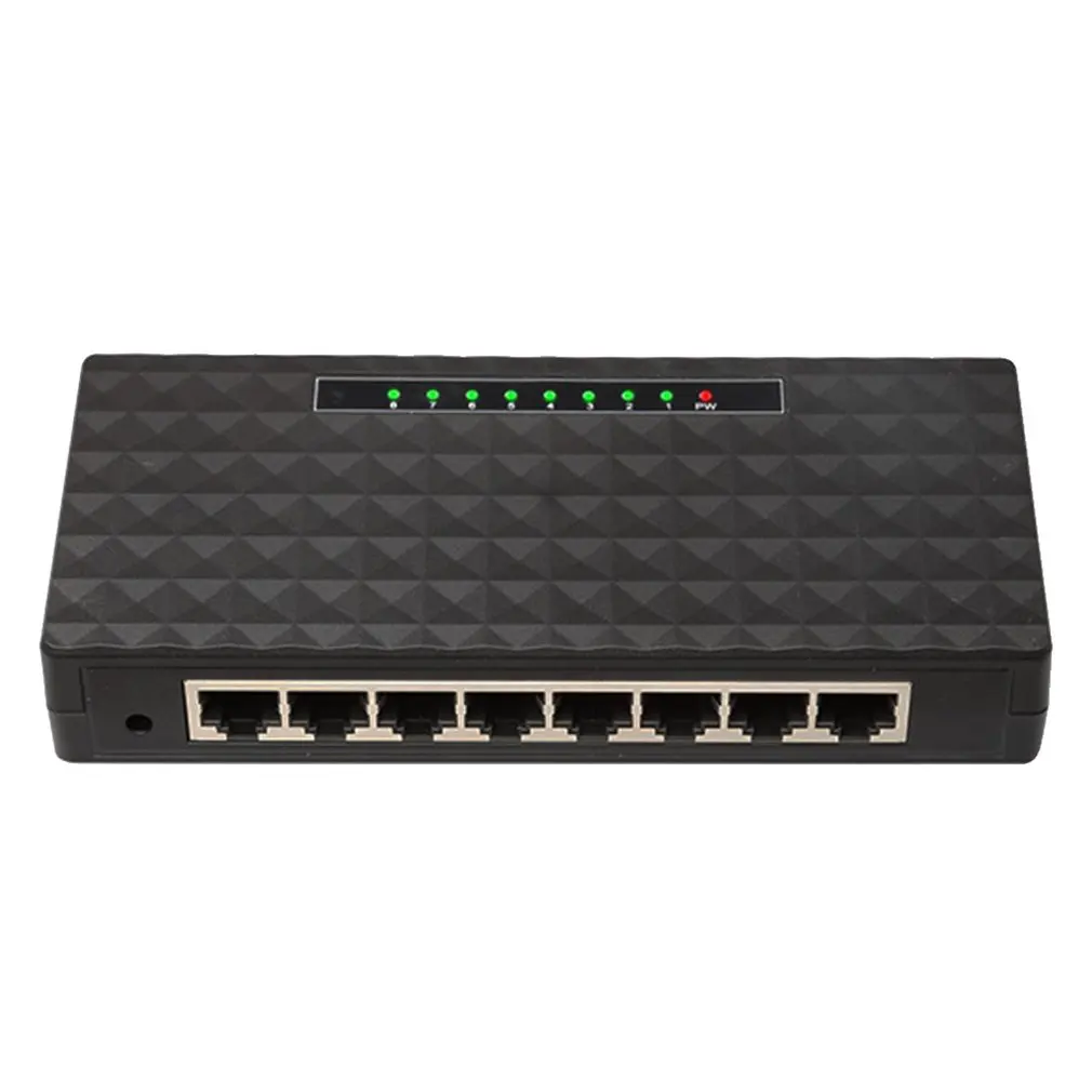 8-Port Wireless Network Switch Gigabit Lan Poe Ethernet Hub Adapter 8-Port Full Gigabit Ethernet Switch EU/US PLUG