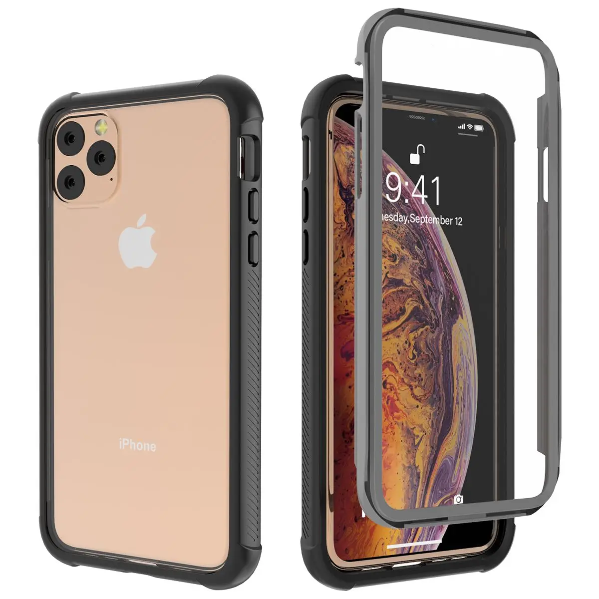 Противоударный чехол для iPhone 11/11 Pro/11 Pro максимальный чехол Защита на 360 градусов пылезащитный чехол для телефона с защитой от царапин для iPhone 11 - Цвет: For iPhone 11Pro Max