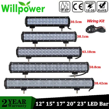 

Willpower 12" 15" 17" 20" 23" inch 4D LED Bar Fish-eye Lens 126W Work lightbar Driving Offroad Car Truck 4x4 SUV ATV 12V 24V