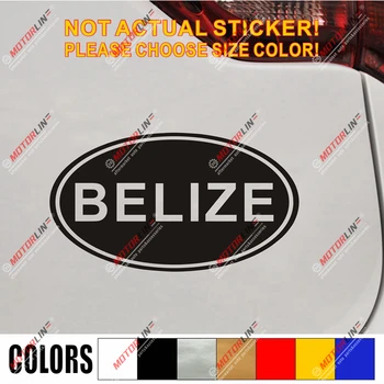 

BELIZE Oval Country Code Decal Sticker Car Vinyl pick size color no bkgrd