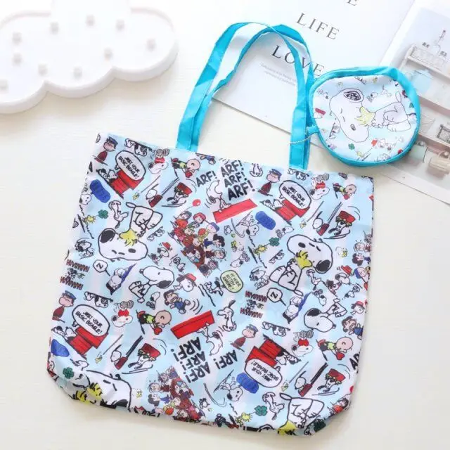 Синий Melody Doraemon Crayon Shinchan Toys Story Единорог белка складная сумка сумки повседневные сумочки для шопинга подарок на день рождения#3313 - Цвет: Синий