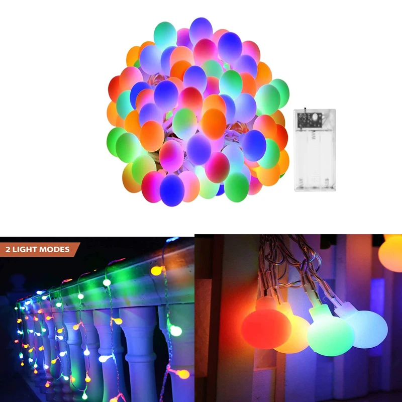 

LED Ball Light Multi Color Lamp Outdoor Waterproof Decorative Fairy Lamp String Light Wedding Christmas Garland Party Decoration