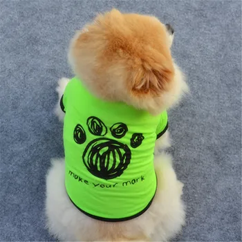 

PUOUPUOU Cartoon Dog Clothes Cotton Pet Dog Clothing Summer Dogs Jacket Coat T-shirt for Small Medium Dogs Puppy Outfit XS-L