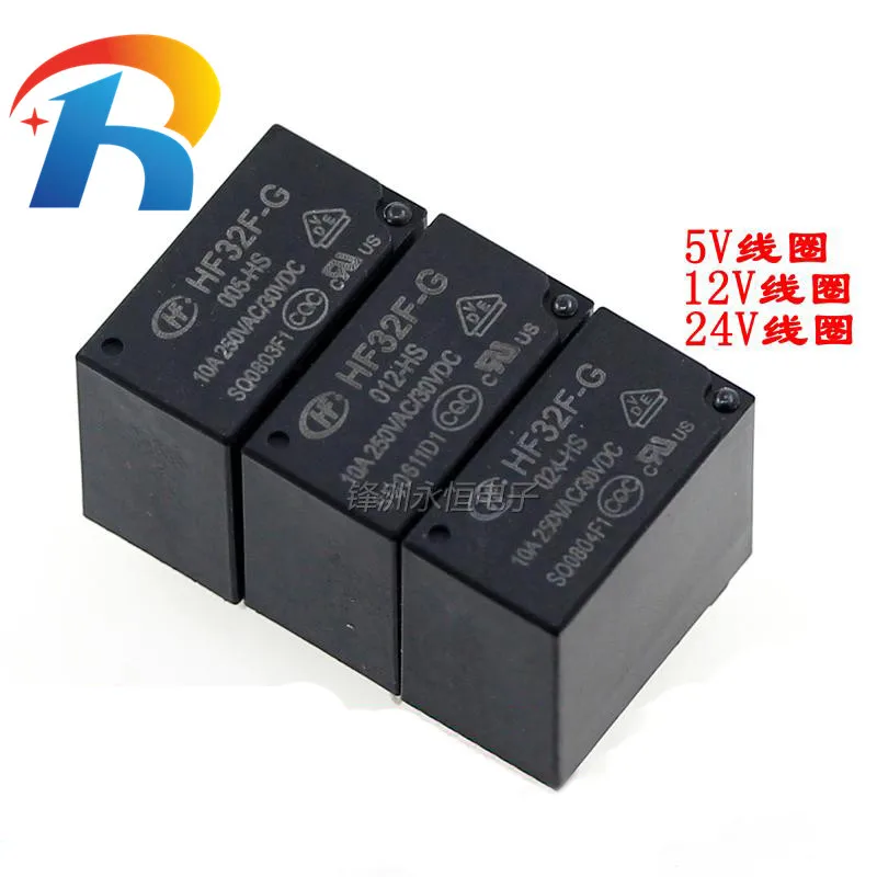 Фото 10 шт. Оригинальное реле Hongfa JZC HF 32F-G-005 012 024-HS3 HS 4PIN 5А 10А стандартная фотография (555) №3