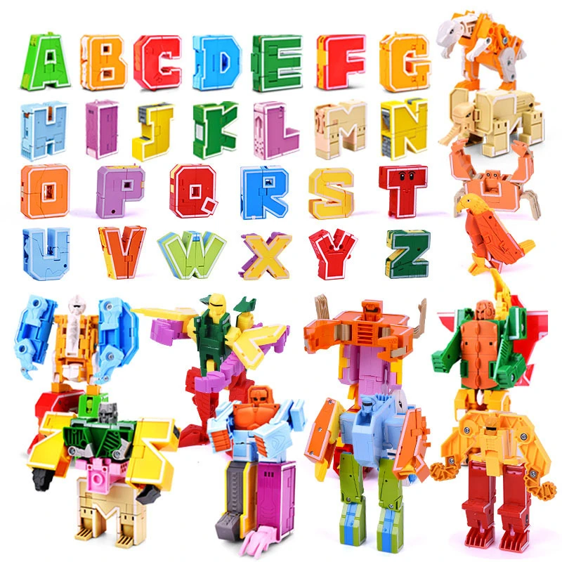 

ENLIGHTEN Digital DIY Building Blocks Assembly Deformation Robot Number Transformation Math Letters Montessori Educational Toys
