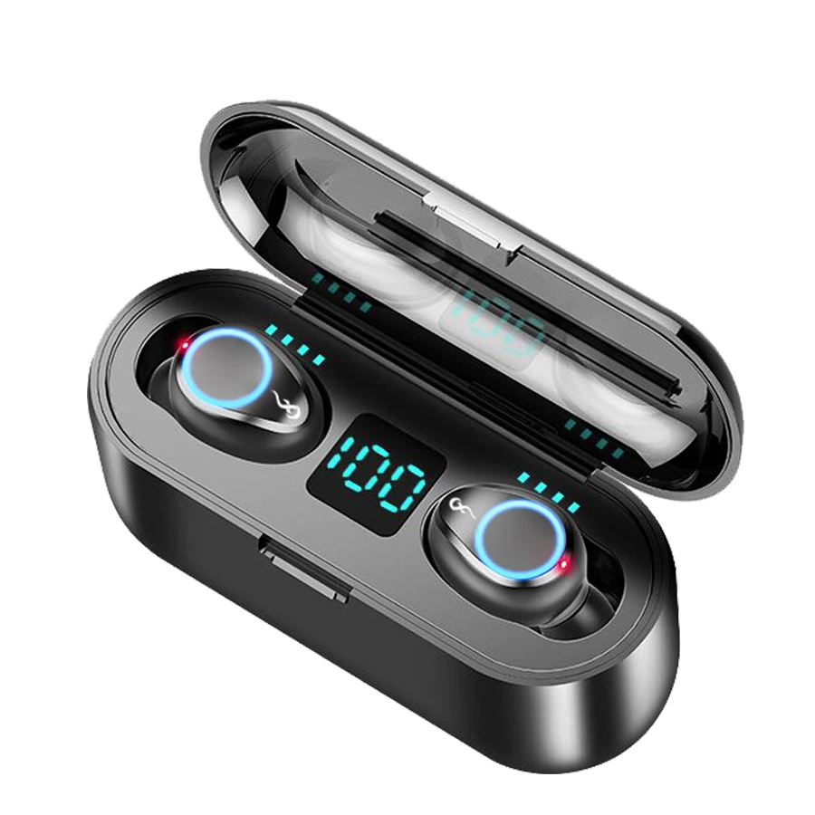 TWS Wireless Bluetooth Earphones IPX7 Waterproof Stereo Earphone Earbuds Sport Headset with Charging Box for iPhone xiaomi