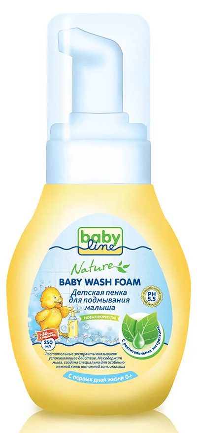 Пенка детская для подмывания малыша Babyline Nature, 280 мл