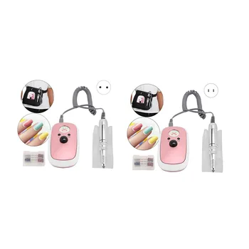 

Rechargeable Nail Drill Machine Kit 25000Rpm Electric Nail Polisher Set Cordless Portable Manicure Set with a Pocket