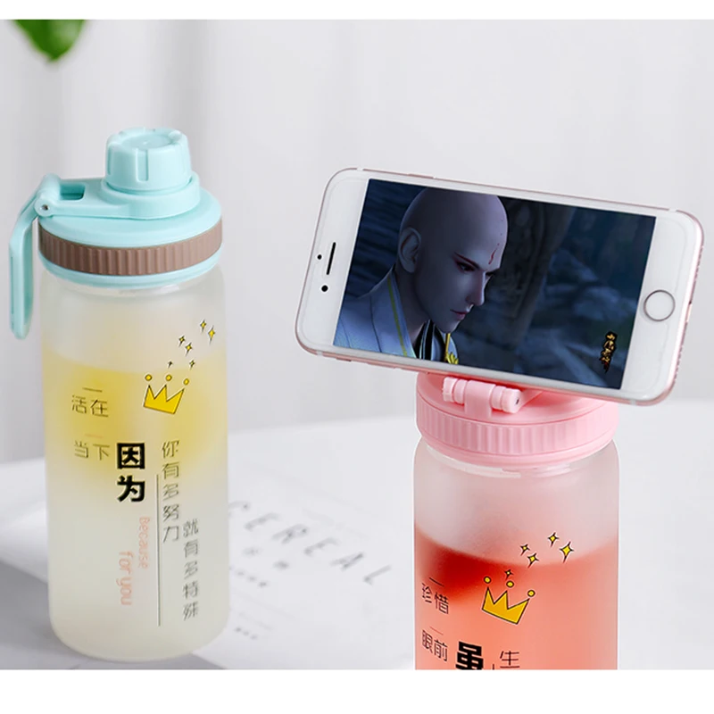 Glass Water Bottle Straw Portable Scrub Glass Bottles Leakproof Sports Outdoor 540ml Creative Bottles My Water Bottle