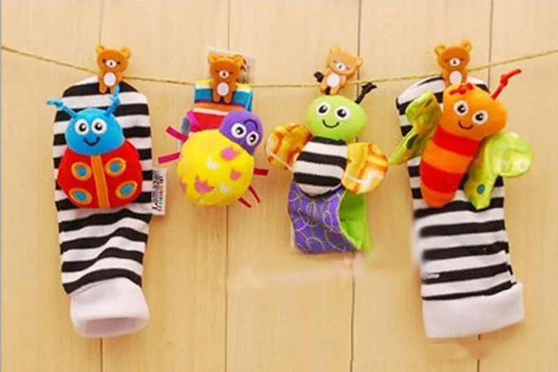 Детские носки с героями мультфильмов, погремушки, игрушки для детей 0-12 месяцев, детские носки для мальчиков и девочек, погремушки и носочки для ног, игрушки-погремушки