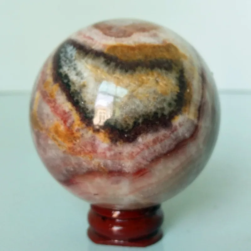 55/68 ммнатуральный красный узор шар натуральный камень кварц кристалл шар красивый красный узор камень шары